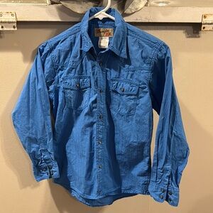Wrangler Kids Blue Button Down Shirt